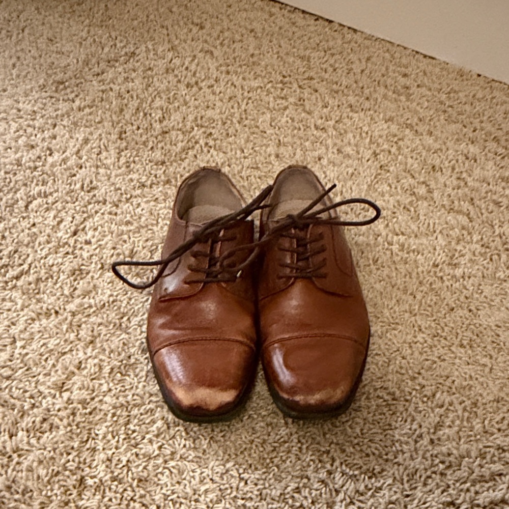 Classic Brown Boys Dress Shoes